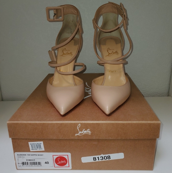 Christian Louboutin Shoes - Suzanna 100 NUDE Nappa Christian Louboutin